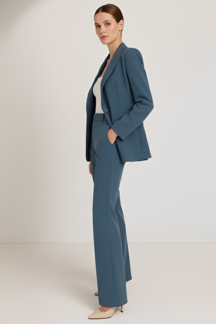 Amelia - Conjunto de dos piezas para mujer, traje de pantalón a medida con blazer y pantalón.