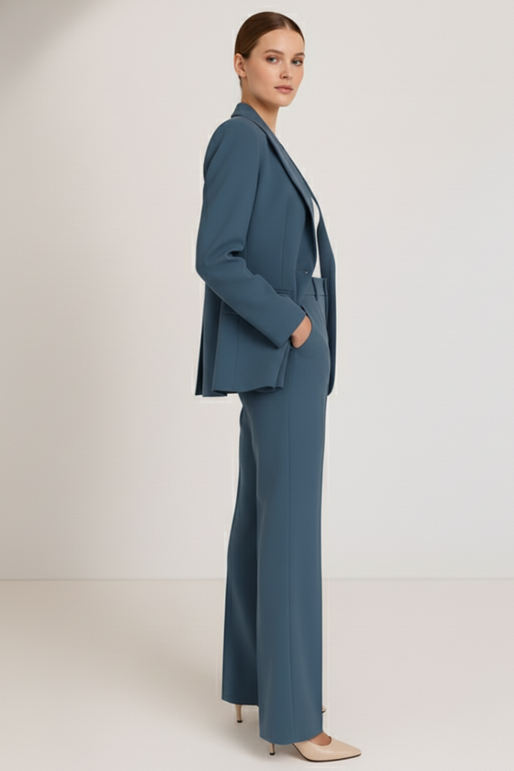 Amelia - Conjunto de dos piezas para mujer, traje de pantalón a medida con blazer y pantalón.
