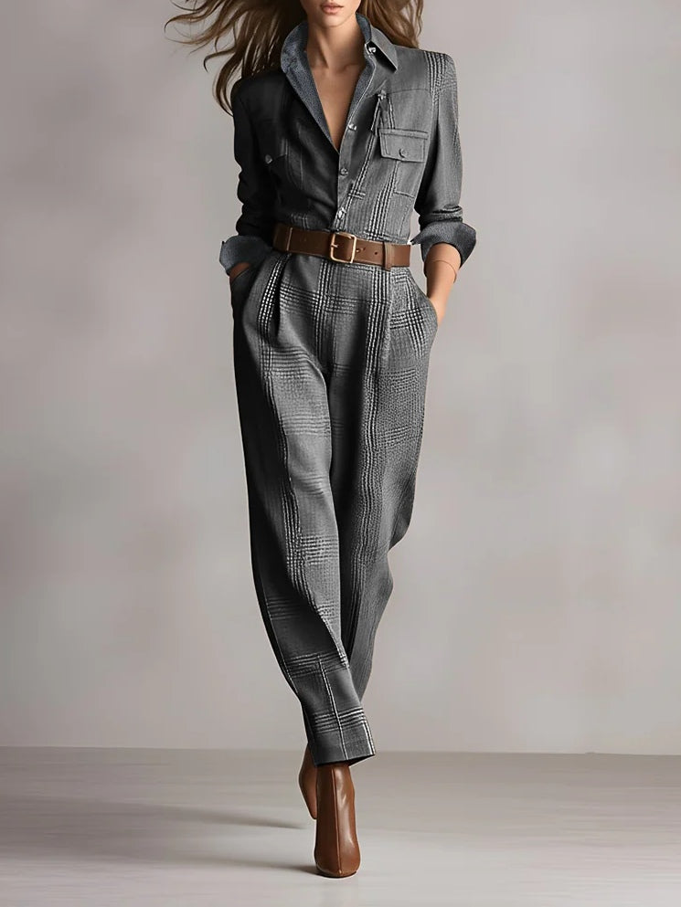 Anna | Mono Elegante de Cuadros