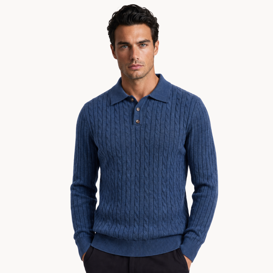 Polo Ashby de Punto Trenzado
