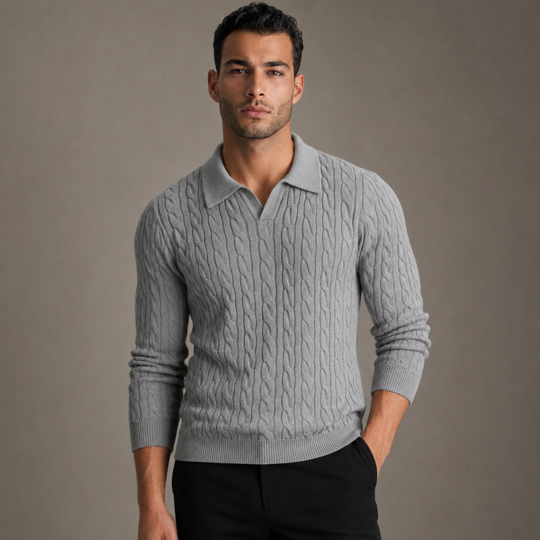 Polo Sinclair de Punto Trenzado