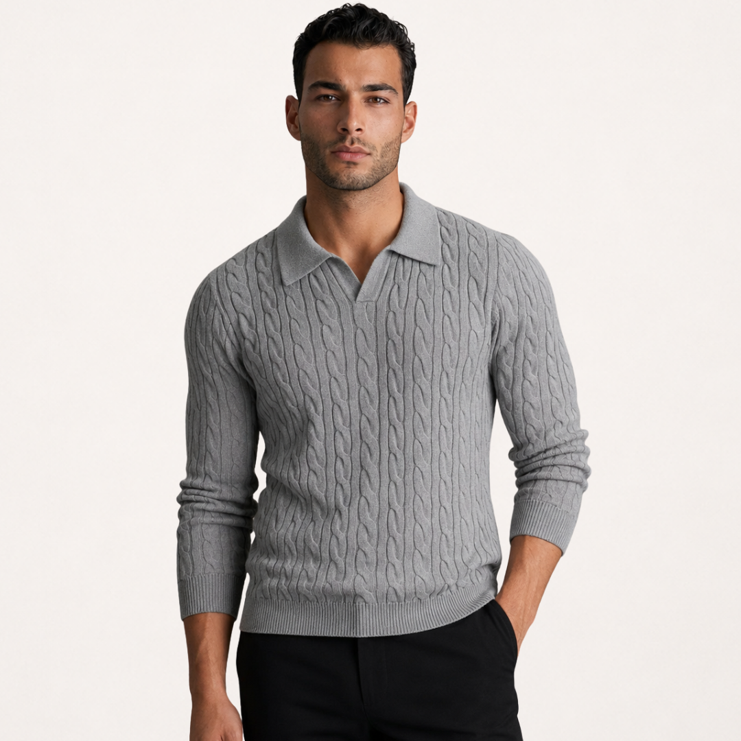 Polo Sinclair de Punto Trenzado