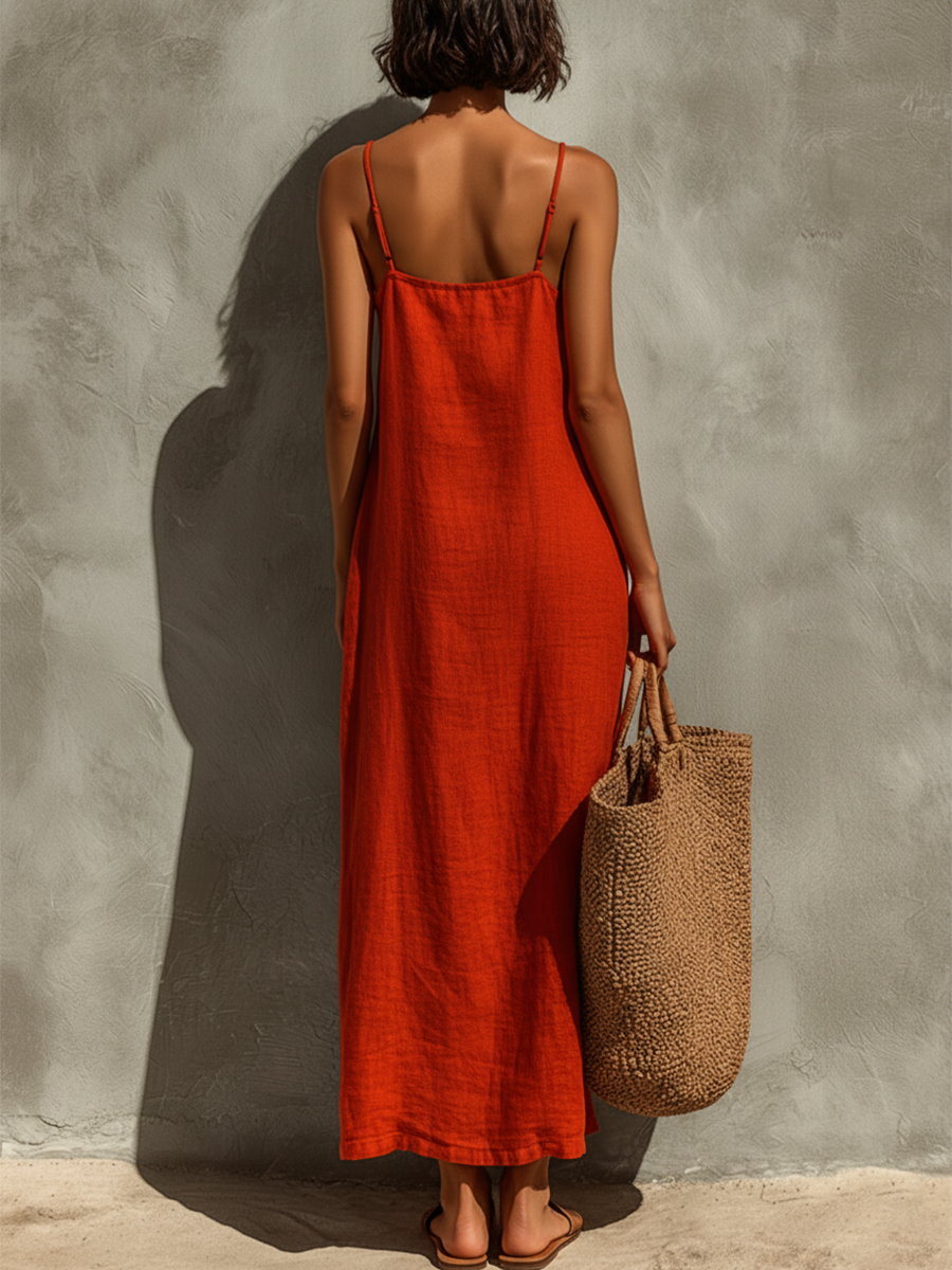 Sofi | Vestido para Mujer con Tirantes Finos y Escote Cuadrado