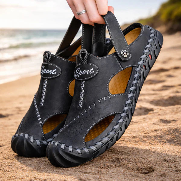 Valentino™ | Sandalias Playeras de Cuero Premium