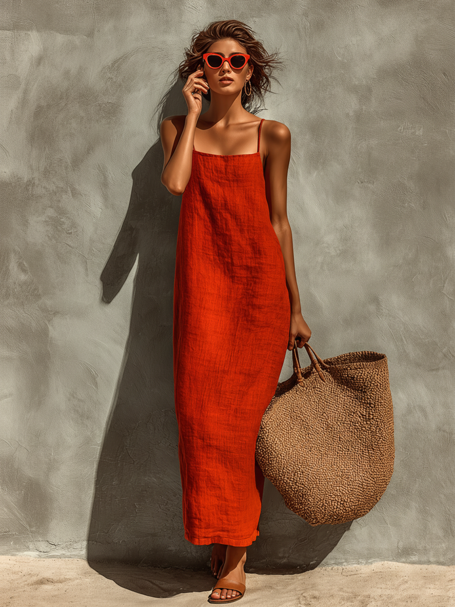Sofi | Vestido para Mujer con Tirantes Finos y Escote Cuadrado