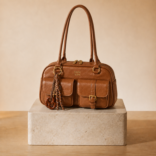 Bolso Bowling Doble Bolsillo con Charm