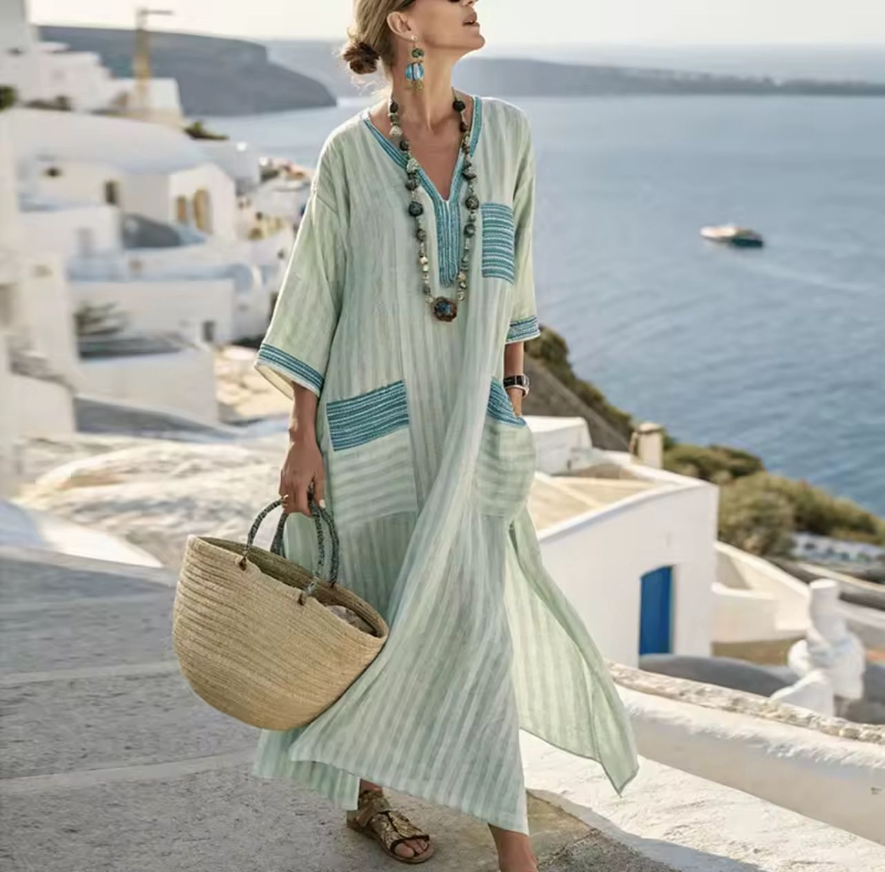 Elegante Mary™ - Vestido Largo de Playa para un Look Veraniego Chic y a la Moda