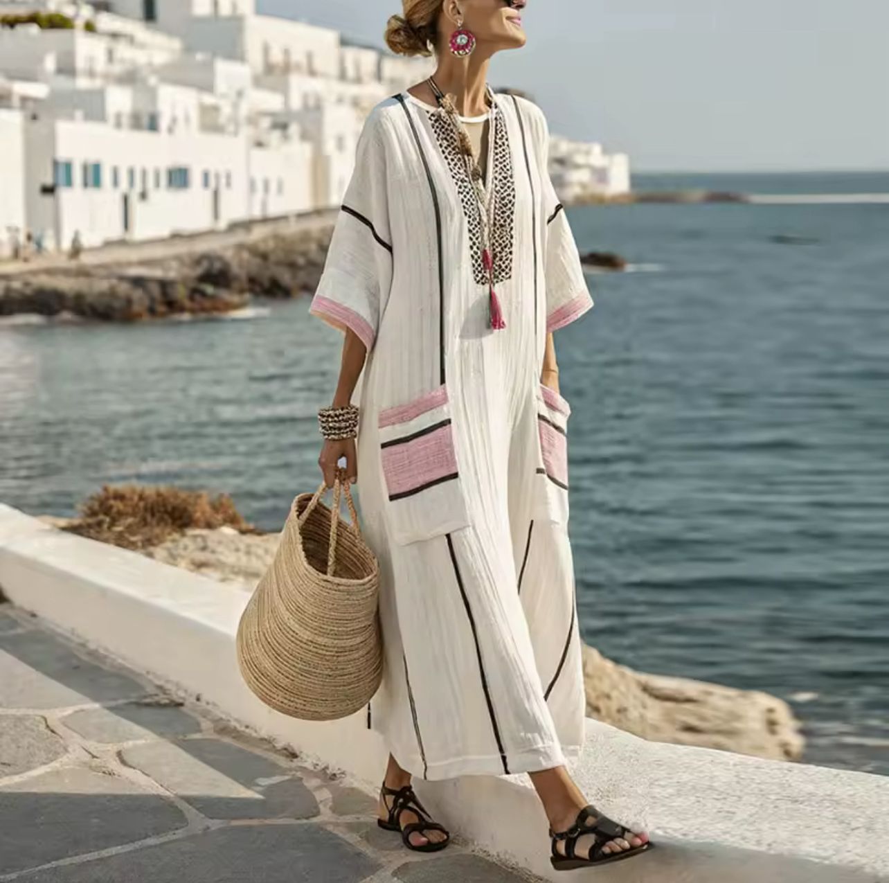 Elegante Mary™ - Vestido Largo de Playa para un Look Veraniego Chic y a la Moda