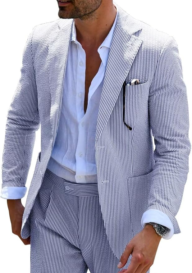 Hugo - TRAJE DE RAYAS DE VERANO (PANTALÓN + CHAQUETA)