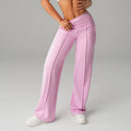 Jeniffer - Pantalones casuales de pierna ancha y talle alto para mujer