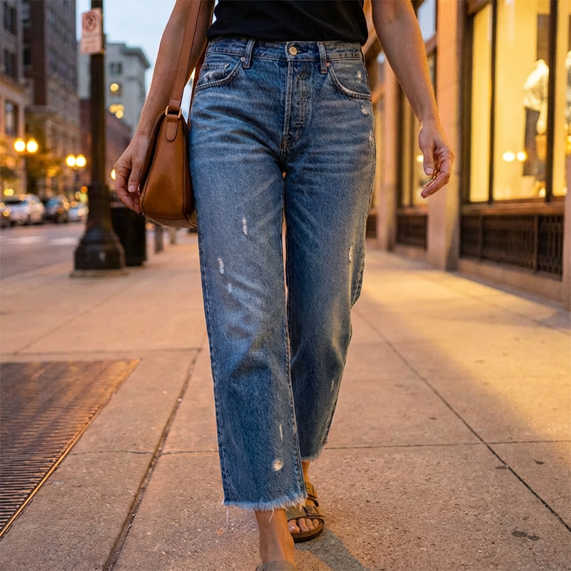 Eva - Vaqueros Classic Cropped