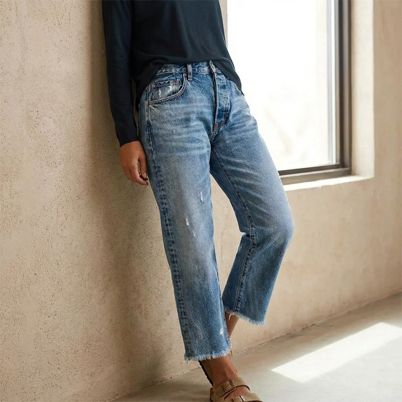 Eva - Vaqueros Classic Cropped