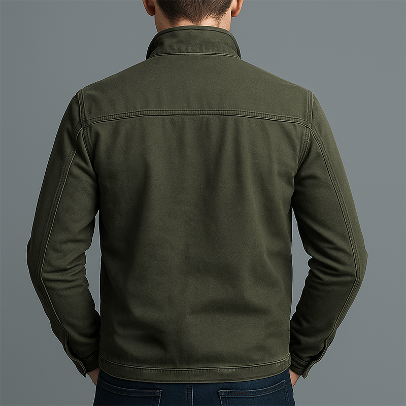 Germán - Chaqueta Vintage de Algodón Con Cremallera